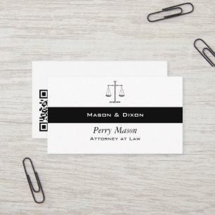 Scales of Justice w/ QR Codes Business Card