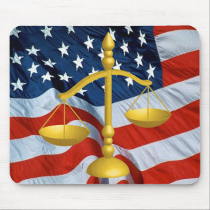 SCALES OF LAW AND JUSTICE MOUSE PAD