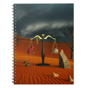 Scales of Truth – Surreal Desert Symbolism Notebook