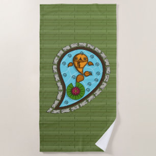 Scales the Goldfish Beach Towel