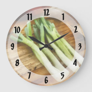 Scallions Large Clock