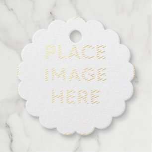 Scallop Foil Favour Tags