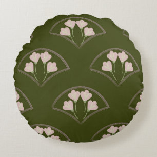 "Scallop Garden" Round Cushion