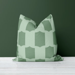 Scallop Grid Garden Sage & Moss Green Cushion