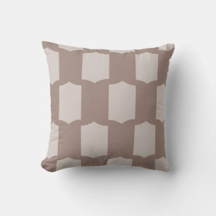 Scallop Grid Weathered Wood Oatmeal Beige Cushion