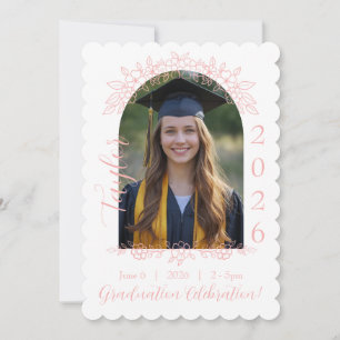 Scallop Photo Keepsake Graduation Invitation 2026