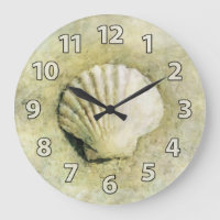 Scallop Sea Shell Art Clock