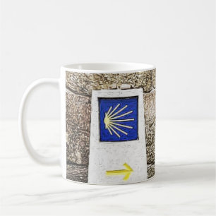 Scallop shell Arrow Camino de santiago Coffee Mug