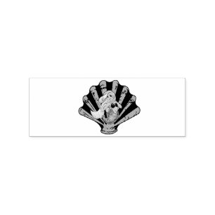 Scallop Shell Mermaid Thunder_Cove Rubber Stamp