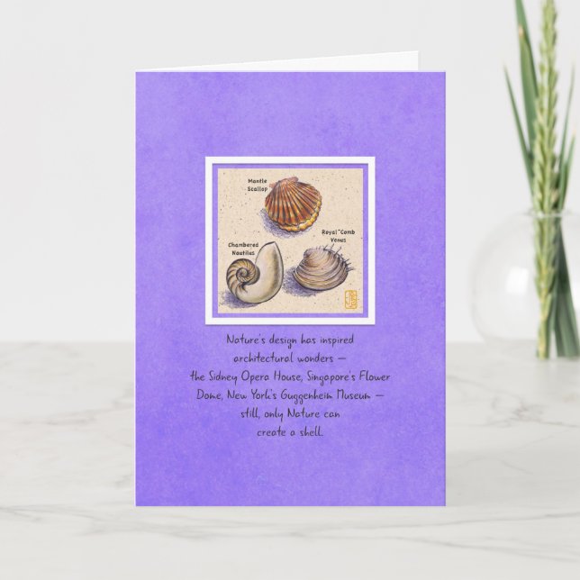 Scallop Trio "Nature’s design” Card (Front)
