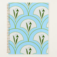 Scallop tulip flower design spiral planer book