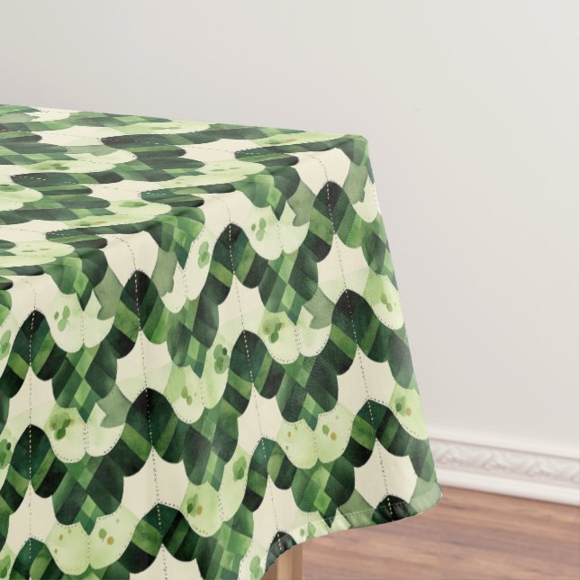 Scallop Watercolor Clover Tablecloth (In Situ)