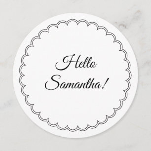 Scalloped Border Modern Round Menu