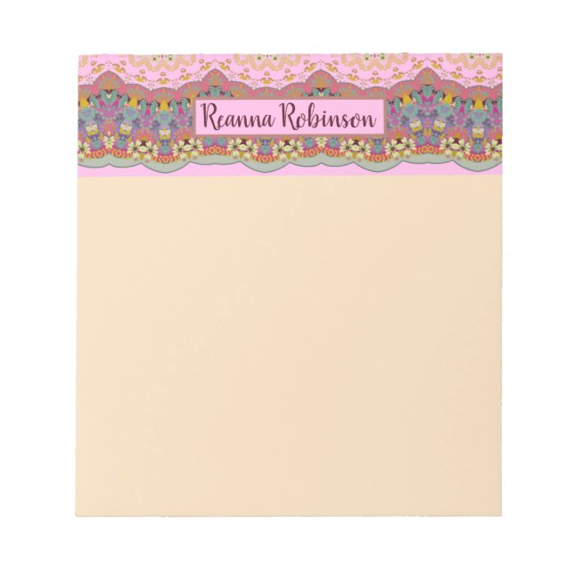 Scalloped Border, Victorian Style Notepad (Front)