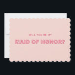 Scalloped edge outline bridesmaid proposal card<br><div class="desc">Designed to coordinate with our Bold Type Collection, this modern bridesmaid proposal card features outline bold type text in pink & fuchsia accents on a scalloped edge card. For more advanced customisation of this design, e.g. changing layout, font or text size please click the "CUSTOMIZE" button above. Please contact me...</div>