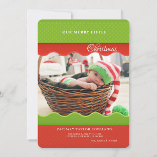 Scalloped Edges Photo Holiday Card