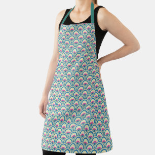 Scalloped Floral Pattern in Spring Apron