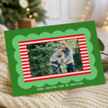 Scalloped Frame Christmas Card and Letter Template
