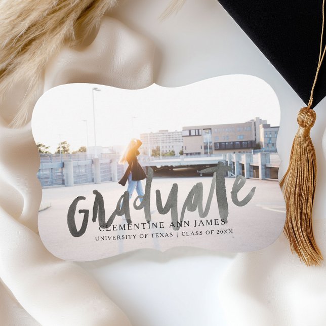 Scalloped Graduate | Graduation Announcement Cards (Creator Uploaded)