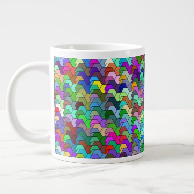 Scalloped Hexagons 20oz Mug (Left)