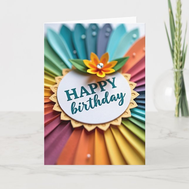 Scalloped Medallion Birthday Card (Front)