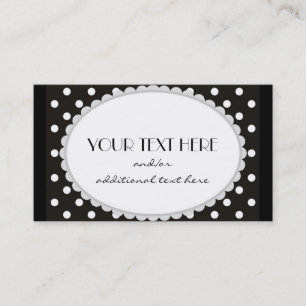 Scalloped Polka Dot Business Card