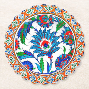 Scalloped Round Paper Coasters