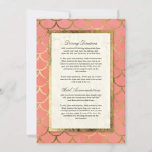 Scalloped Shell Geometric Circles Art Deco Wedding Invitation