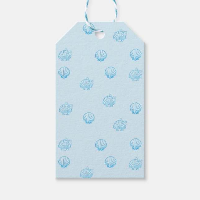 Scallops Outline Minimalism Gift Tags (Front)