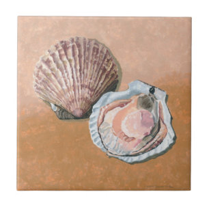 Scallops Still Life Ceramic Tile