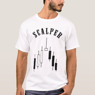 Scalper Business Graph Black and White  T-Shirt