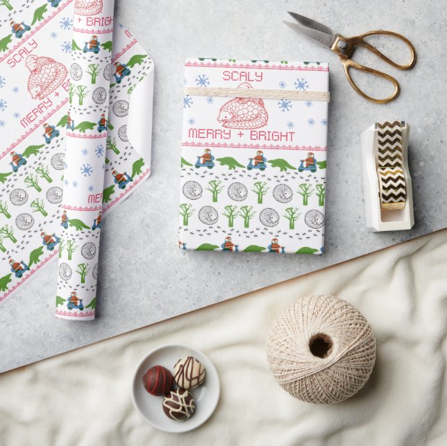 Scaly, Merry, and Bright Wrapping Paper (Crafts)