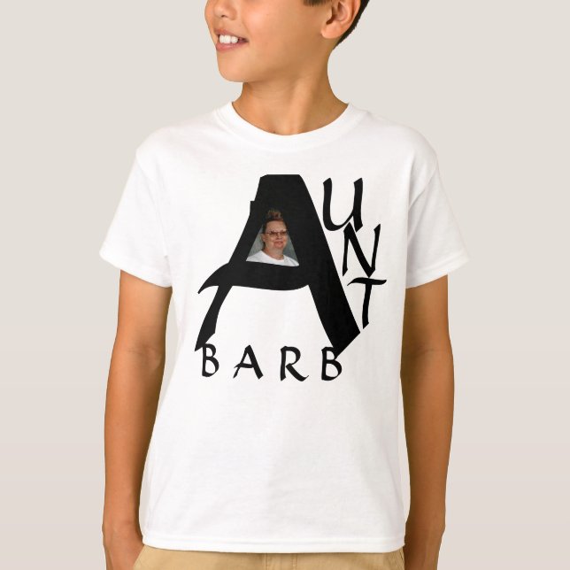 scan0003, A, U, N, T, B A R B T-Shirt (Front)