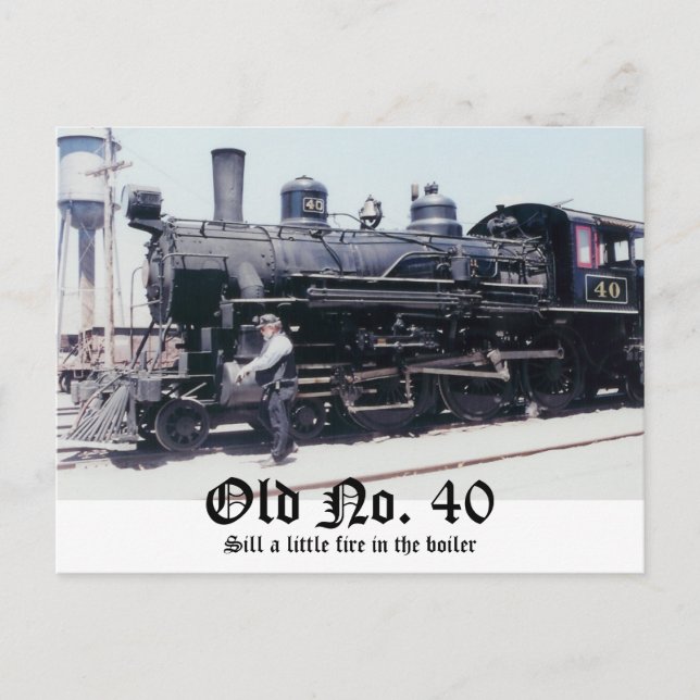 Scan0006, Old No. 40, Sill a little fire in the... Postcard (Front)