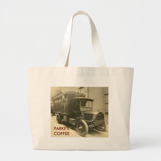 scan0009, PARKE'S COFFEE Large Tote Bag (Front)