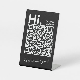 Scan & Connect Contact Card For a Customer Pedestal Sign