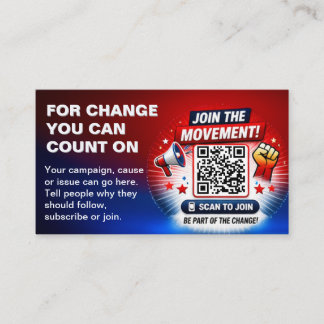 Scan for Change QR Code Design Template Business Card