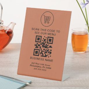 Scan for Menu QR Code Sign Website Realtor