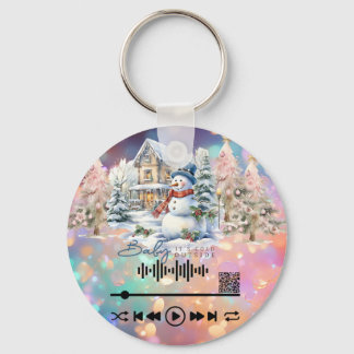 Scan for Spotify, "Cold outside " KeyChain