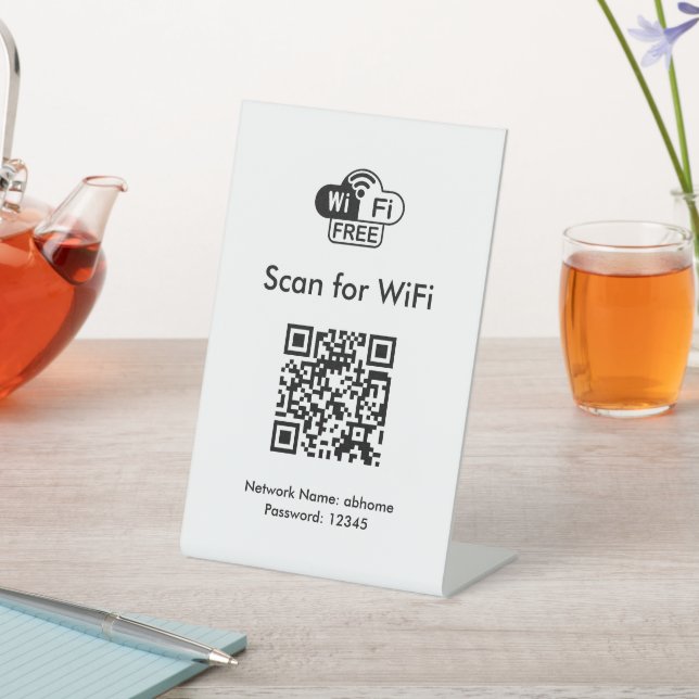 Scan for WiFi Custom QR code Professional Pedestal Sign (In SItu)