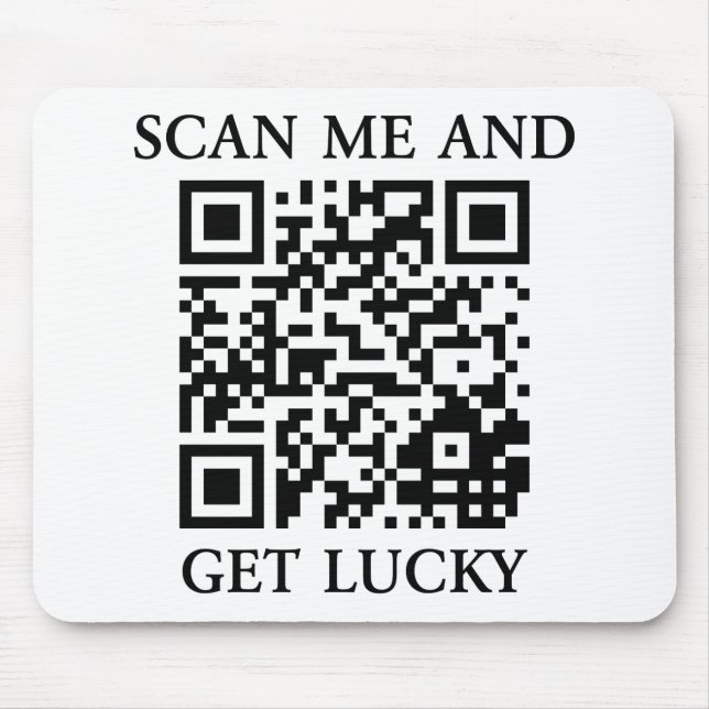 Scan Me And Get Lucky Mouse Pad (Front)