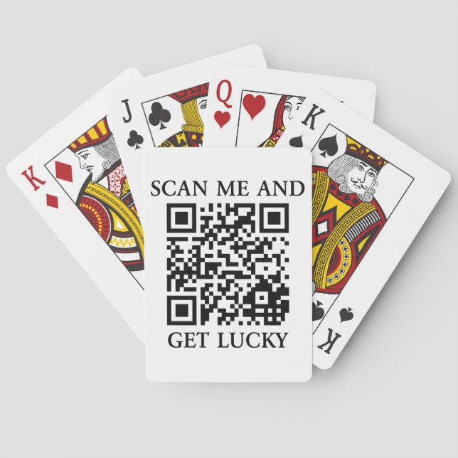 Scan Me And Get Lucky Playing Cards (Back)