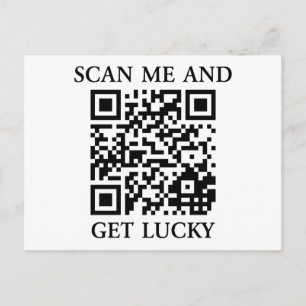 Scan Me And Get Lucky Postcard