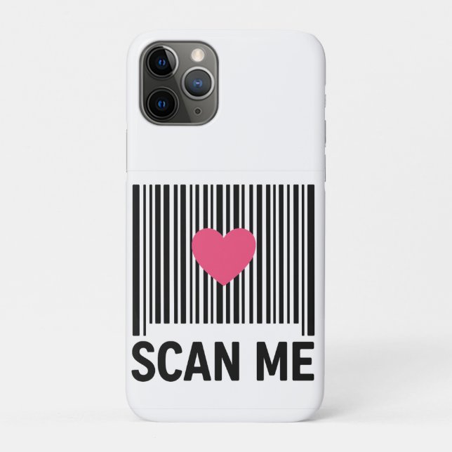 Scan Me – Creative Barcode with Heart Design Case-Mate iPhone Case (Back)