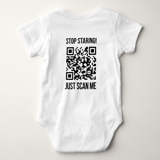 Scan Me: Do What Makes Your Soul Happy Baby Bodysuit (Back)