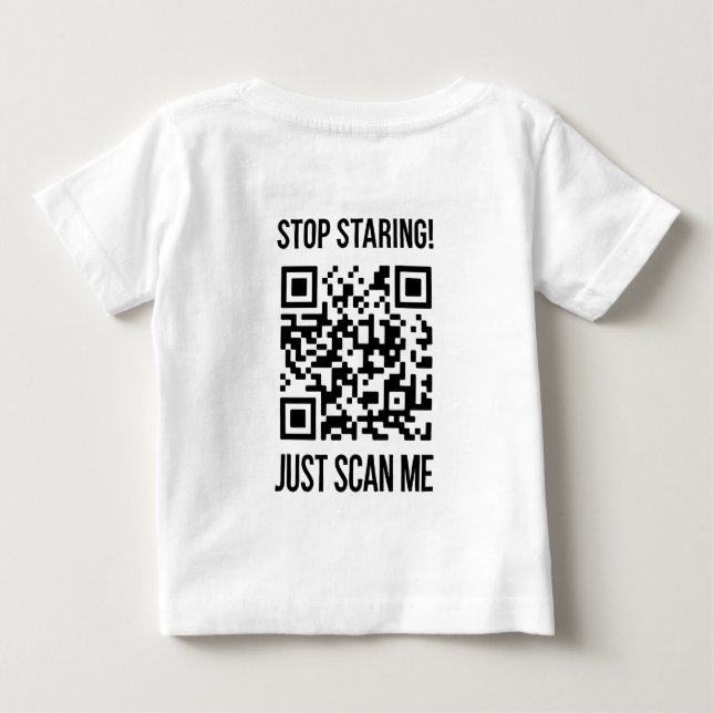 Scan Me: Do What Makes Your Soul Happy Baby T-Shirt (Back)