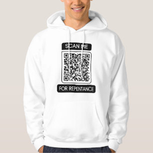 Scan Me For Repentance QR Code Men's Hoodie