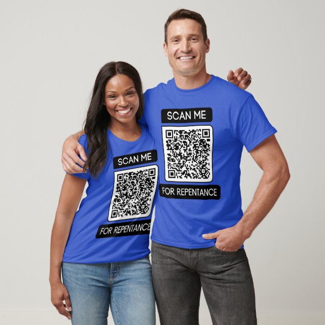 Scan Me For Repentance QR Code Unisex T-Shirt (Unisex)