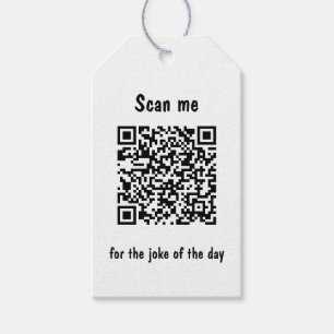 Scan Me for the Joke of the Day QR Code Gift Tags