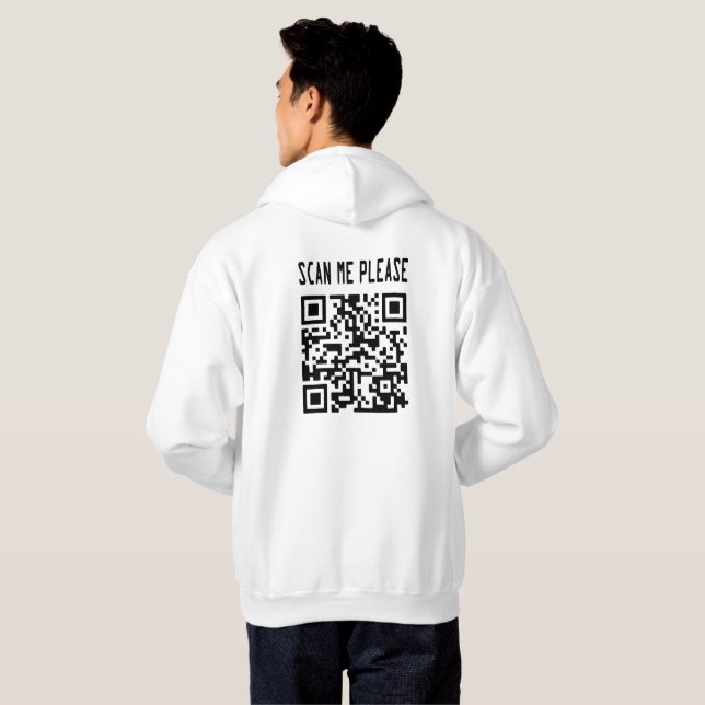 Scan Me Please QR Code – Smile, It's Free Hoodie (Back Full)